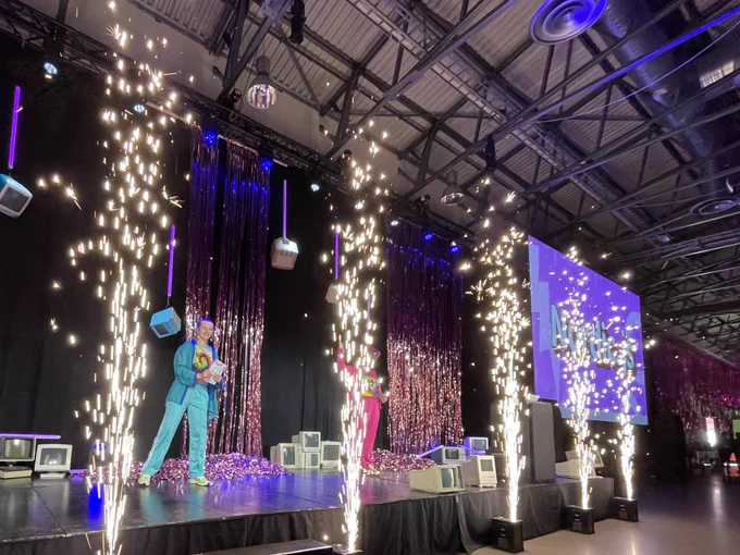 start of the show on stage at Nordic.js 2022