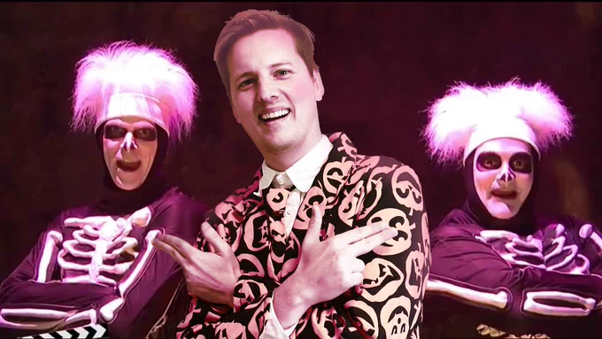 Photo of SNL’s David S Pumpkins skit recreated with Gatsby’s VP of Engineering