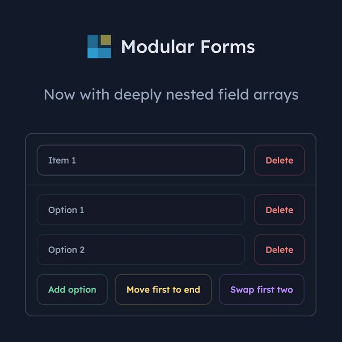 Modular Forms: Now with deeply nested field arrays