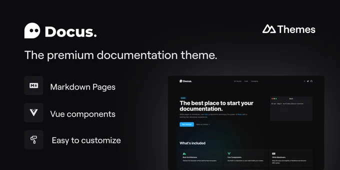 Docus, the documentation generator with Nuxt.
