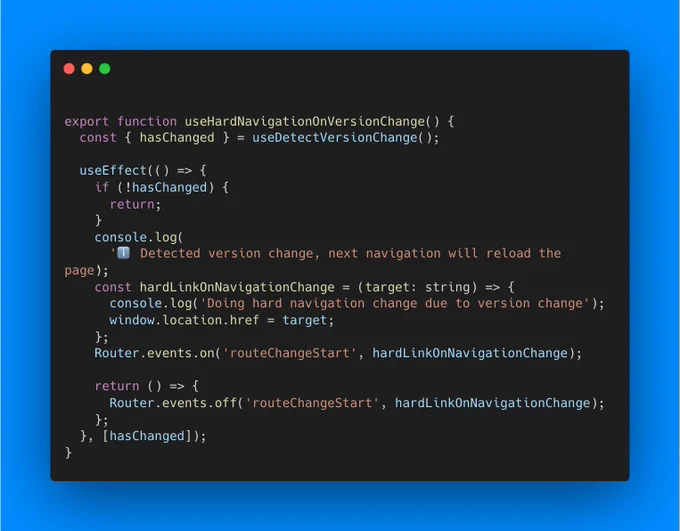useHardNavigationOnVersionChange hook