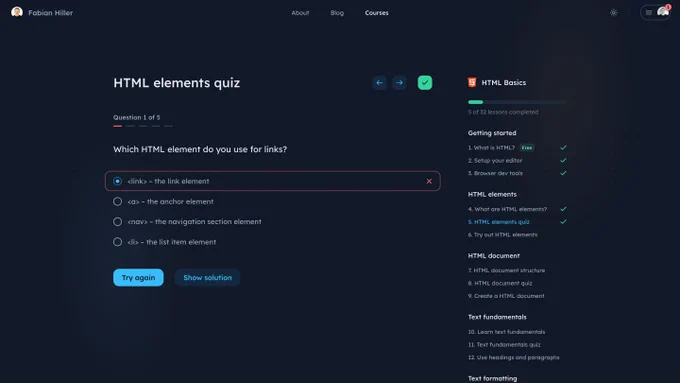 Prototype of the new fabianhiller.com website