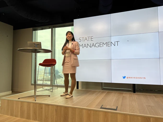 Maya presenting