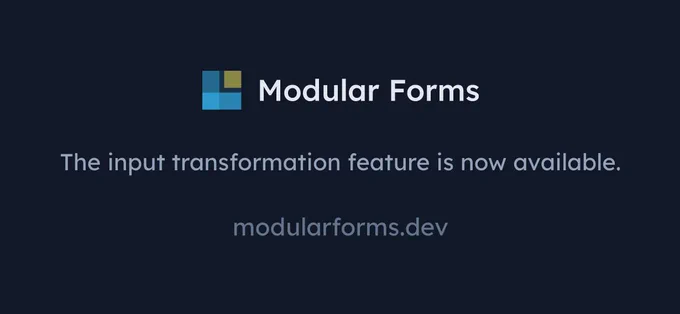 The input transformation feature is now available.