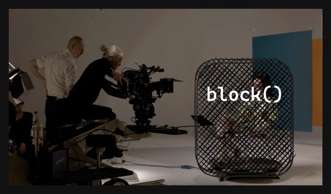 behind the block!!!!!!!!!!!!!!!!!!