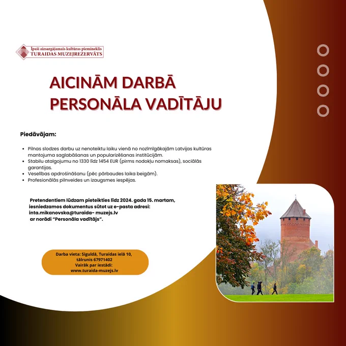  Galvenie darba pienākumi:
    Personāla vadības funkcijas nodrošināšana. TMR darbībai nepieciešamo personāla resursu plānošana, personāla atlases, novērtēšanas un apmācības procesu organizēšana un koordinēšana.
    Personāla vadības iekšējo normatīvo dokumentu izstrāde un aktualizēšana.
    Personāla lietvedības nodrošināšana un ar personāla vadību saistīto informācijas sistēmu pārvaldīšana
    Konsultāciju sniegšana TMR vadībai un darbiniekiem personāla vadības un darba tiesisko attiecību jautājumos. Sadarbības nodrošināšana un labvēlīgas psihosociālās darba vides veidošana un uzturēšana mērķtiecīgai uz rezultātu orientētai TMR darbībai.
    Darbinieku novērtēšanas procesa nodrošināšana un kvalifikācijas celšanas pasākumu koordinēšana.
    Darba aizsardzības sistēmas uzraudzība un nodrošināšana
Prasības pretendentiem:
    Augstākā izglītība personāla vadībā, psiholoģijā, tiesību zinātņu jomā vai līdzvērtīgā jomā.
