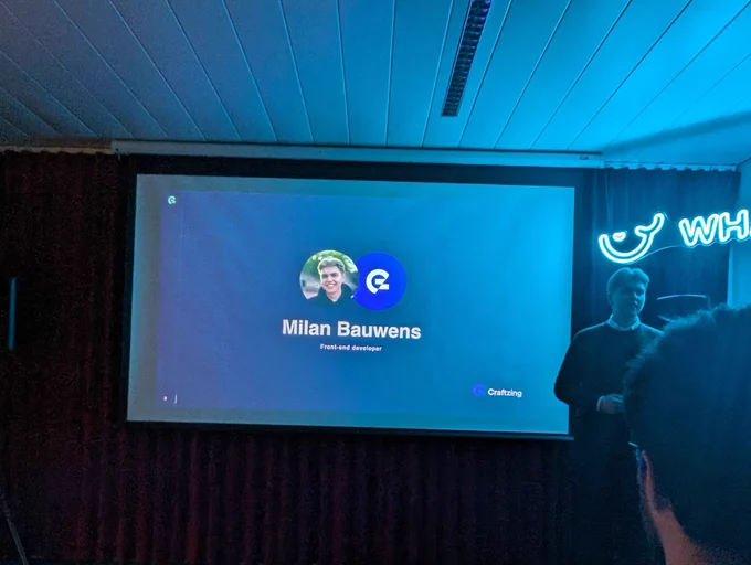 Introduction slide with text: Milan bauwens