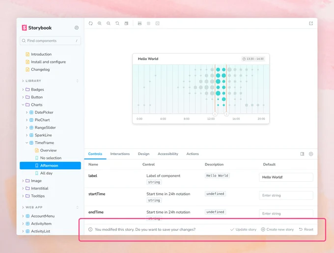 Create stories from controls!
