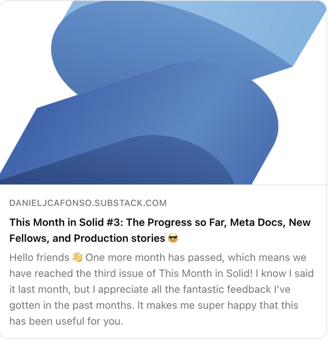 The card of This Month in Solid #3