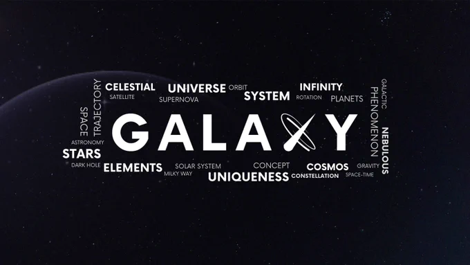 Galaxy/Meteor Cloud's new logo and elements that remind it