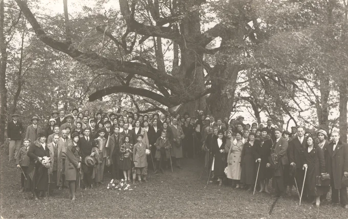 Turaidas Rozes piemiņas vieta 1932. gadā. Foto no Turaidas muzejrezervāta krājuma