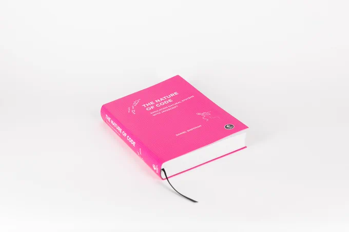 nature of code book on a white background