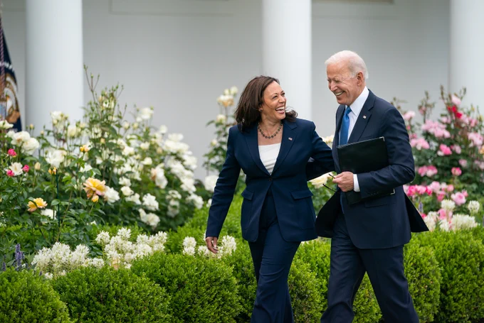 A photo of President Joe Biden and Vice President Kamala Harris
