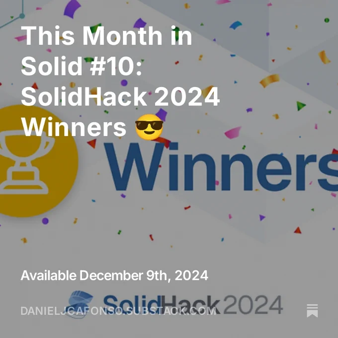 This Month in Solid #10: SolidHack 2024 Winners