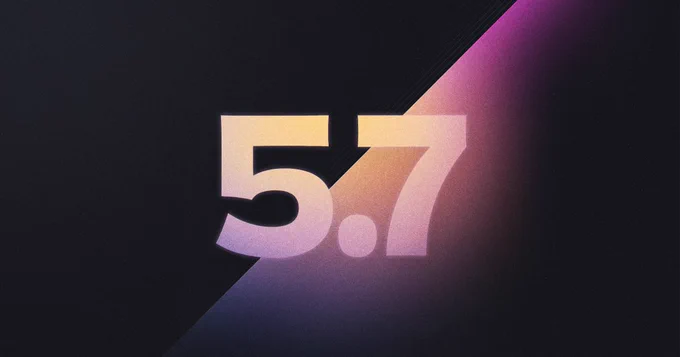 Astro 5.7, with a radiant orange/purple/black galaxy glow.