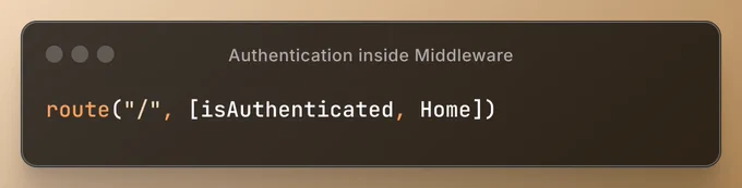 route("/", [isAuthenticated, Home])