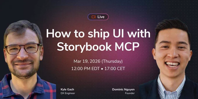 how to ship ui with storybook mcp webinar