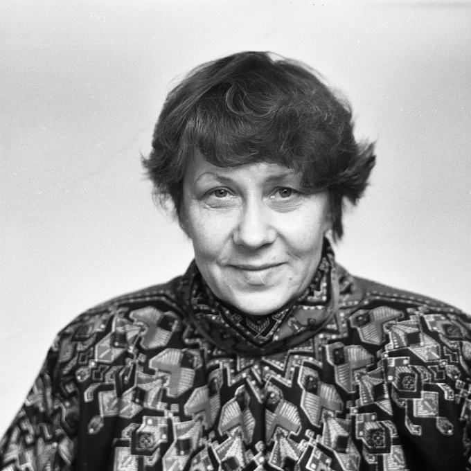 Ināra Antone filmas “Sižeta pagrieziens” uzņemšanas laikā.