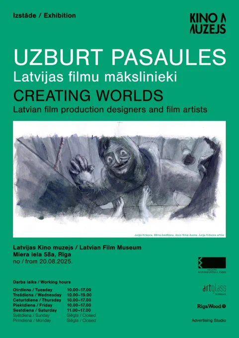 Skices (uz plakāta) autors: / poster sketch author: Jurģis Krāsons