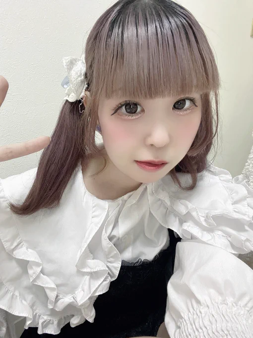 とうとう！ツインができる長さまで来たぞ！！おー！仕事終わりだからあまり可愛くないかも、すまん